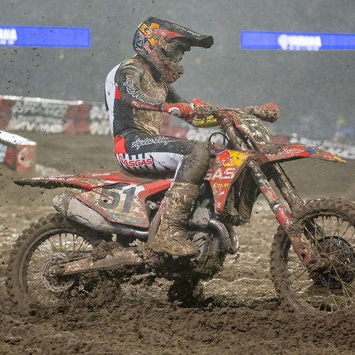 PROMISE ON SHOW FOR TROY LEE DESIGNS/RED BULL/GASGAS FACTORY RACING IN TOUGH SAN FRANCISCO CONDITIONS